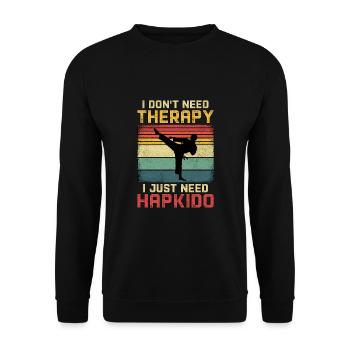 Thérapie Hapkido - Sweat-shirt Unisexe - noir - Devant - Alina (178cm) & Michal (187cm)