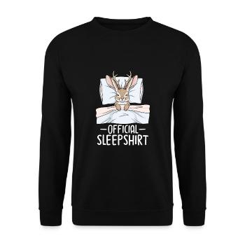 Official Sleepshirt - Unisex Sweatshirt - black - Front - Alina (178cm) & Michal (187cm)