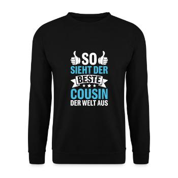 Voici à quoi ressemble le meilleur cousin du monde - Sweat-shirt Unisexe - noir - Devant - Alina (178cm) & Michal (187cm)