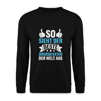 So Sieht Der Beste Urgroßvater Der Welt Aus - Unisex Pullover - Schwarz - Vorne - Alina (178cm) & Michal (187cm)