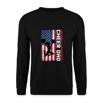 Cheer Dad - Unisex Sweatshirt - black - Front - Alina (178cm) & Michal (187cm)