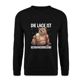 Die Lage Ist Besäufniserregend - Unisex Pullover - Schwarz - Vorne - Alina (178cm) & Michal (187cm)