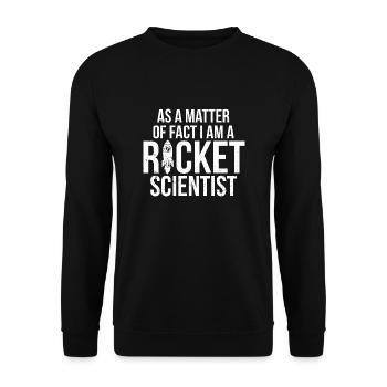 Je suis un ingénieur aérospatial Rocket Scientist Science - Sweat-shirt Unisexe - noir - Devant - Alina (178cm) & Michal (187cm)