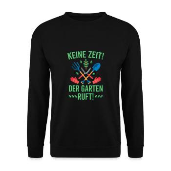 Keine Zeit der Garten ruft - Unisex Pullover - Schwarz - Vorne - Alina (178cm) & Michal (187cm)