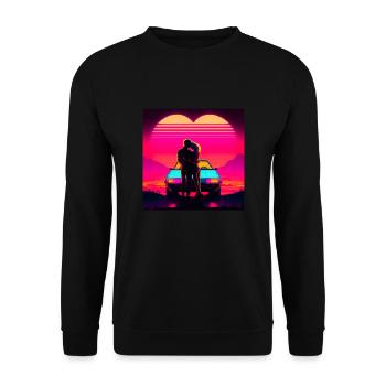 Zusammen für immer - Unisex Pullover - Schwarz - Vorne - Alina (178cm) & Michal (187cm)