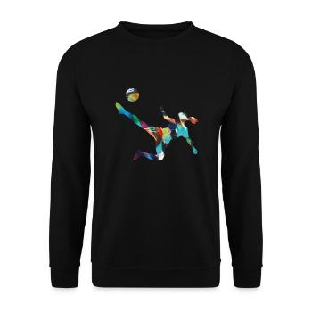 Soccer ,Joueur de soccer, Soccer féminin,graffiti - Sweat-shirt Unisexe - noir - Devant - Alina (178cm) & Michal (187cm)