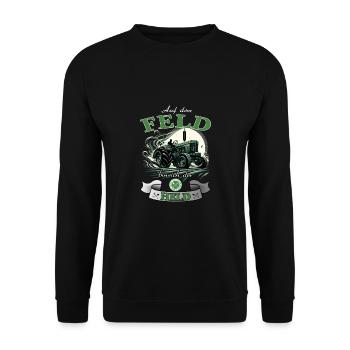 Traktor lustiger Spruch für den Held auf dem Feld - Unisex Pullover - Schwarz - Vorne - Alina (178cm) & Michal (187cm)