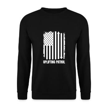 Elevator Inspector Uplifting Patrol Engineer USA - Unisex Pullover - Schwarz - Vorne - Alina (178cm) & Michal (187cm)