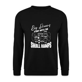 Skateboard Art For Boys Girls Men Skateboard Gifts - Unisex Sweatshirt - black - Front - Alina (178cm) & Michal (187cm)