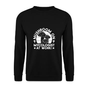 Morel Mushrooms Mycologist At Work Mushroom - Unisex Pullover - Schwarz - Vorne - Alina (178cm) & Michal (187cm)