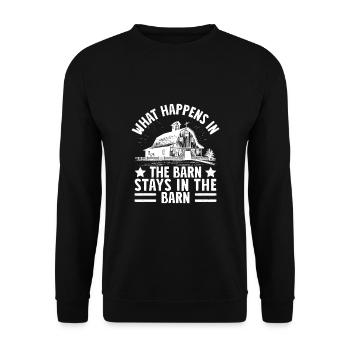 Rodéo Équitation Que se passe-t-il dans les séjours de grange - Sweat-shirt Unisexe - noir - Devant - Alina (178cm) & Michal (187cm)