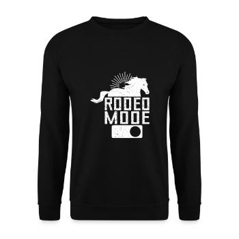 Rodeo Horse Riding Rodeo Mode Cowboy - Unisex Pullover - Schwarz - Vorne - Alina (178cm) & Michal (187cm)