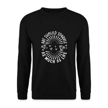 Diamond Painting Artist Art Should Sparkle Diamond - Unisex Pullover - Schwarz - Vorne - Alina (178cm) & Michal (187cm)