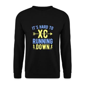 Cadeau de course XC drôle XC Runner Edition - Sweat-shirt Unisexe - noir - Devant - Alina (178cm) & Michal (187cm)