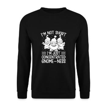 Gnome Costume Men Not Short Just Gnome-Ness Gnome - Unisex Sweatshirt - black - Front - Alina (178cm) & Michal (187cm)