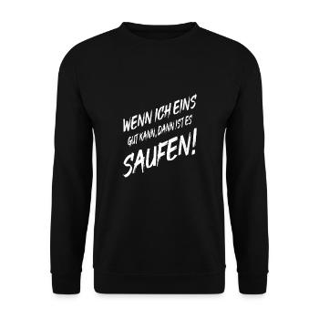 Beer drinker I can drink one - Unisex Sweatshirt - black - Front - Alina (178cm) & Michal (187cm)