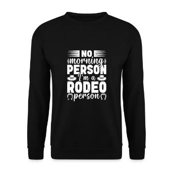 Rodéo Équitation Pas de personne du matin Un cow-boy - Sweat-shirt Unisexe - noir - Devant - Alina (178cm) & Michal (187cm)