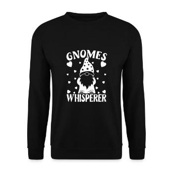 Gnome Costume Hommes Gnomes Whisperer - Sweat-shirt Unisexe - noir - Devant - Alina (178cm) & Michal (187cm)