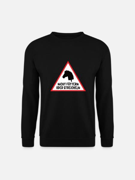 Hobby Horse Steckenpferde Pferde Nicht Füttern - Unisex Pullover - Schwarz
