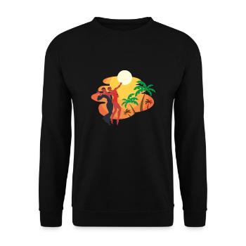 Salsa Dancing Dancing Couple Anniversaire Tropical - Sweat-shirt Unisexe - noir - Devant - Alina (178cm) & Michal (187cm)