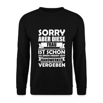 Handwerker Geburtstag Geschenkidee Frau Mann - Unisex Pullover - Schwarz - Vorne - Alina (178cm) & Michal (187cm)