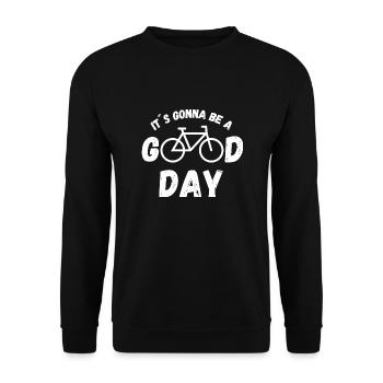 Fahrrad spruch bike Geschenk - Unisex Pullover - Schwarz - Vorne - Alina (178cm) & Michal (187cm)