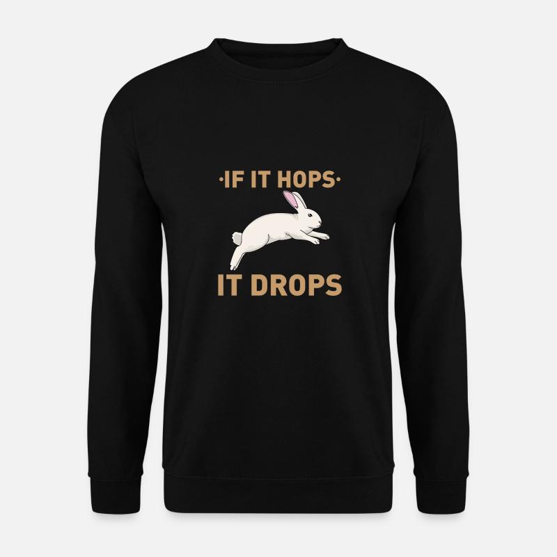 Hare hare hunting hunter saying - Unisex Sweatshirt - black
