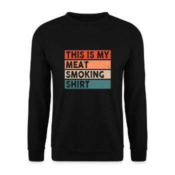 C’est ma viande Smoking Shirt BBQ Lover Barbecue - Sweat-shirt Unisexe - noir - Devant - Alina (178cm) & Michal (187cm)