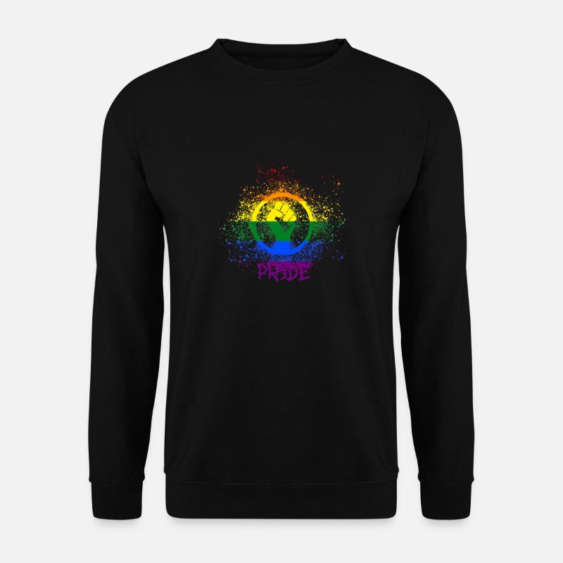 lgbtq,lgbt,typo,fierté,arc-en-ciel - Sweat-shirt Unisexe - noir