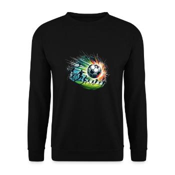 Fußball Fußballmannschaft Sport - Unisex Pullover - Schwarz - Vorne - Alina (178cm) & Michal (187cm)