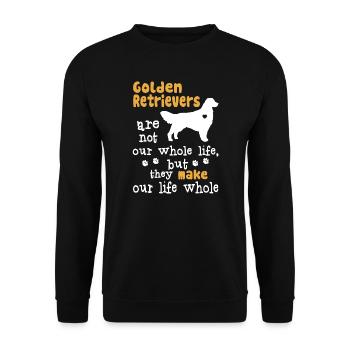 Chemise Golden Retriever - Sweat-shirt Unisexe - noir - Devant - Alina (178cm) & Michal (187cm)