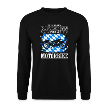 Motorcycle, Bavaria, Biker - Unisex Sweatshirt - black - Front - Alina (178cm) & Michal (187cm)