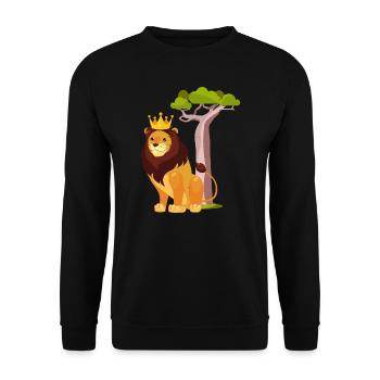 Roi lion - Sweat-shirt Unisexe - noir - Devant - Alina (178cm) & Michal (187cm)