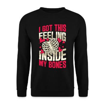 Liebesengel Zeichen der Liebe Romantik Geschenk - Unisex Pullover - Schwarz - Vorne - Alina (178cm) & Michal (187cm)