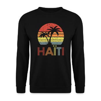 Haiti - Unisex Sweatshirt - black - Front - Alina (178cm) & Michal (187cm)