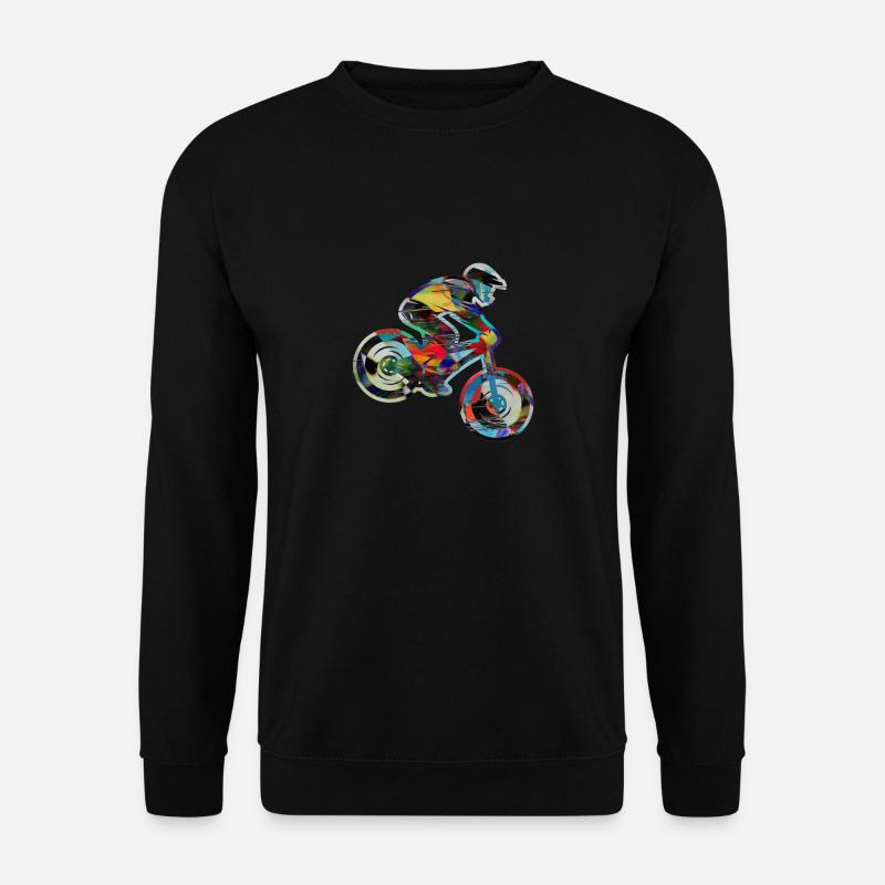 ddownhill,hügel,mountainbike,rad,radfahrer,graffit - Unisex Pullover - Schwarz