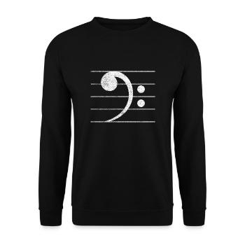 Bass Bass Clef Bassist Musicien bassiste - Sweat-shirt Unisexe - noir - Devant - Alina (178cm) & Michal (187cm)