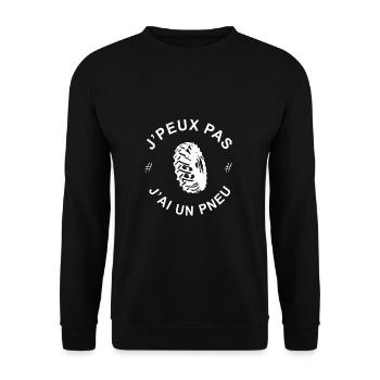 je peux pas j'ai un pneu - Sweat-shirt Unisexe - noir - Devant - Alina (178cm) & Michal (187cm)