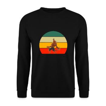Werewolf Costume Party Gift Retro Halloween - Unisex Sweatshirt - black - Front - Alina (178cm) & Michal (187cm)