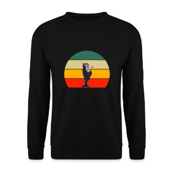 Vampire Costume Party Cadeau Rétro Halloween - Sweat-shirt Unisexe - noir - Devant - Alina (178cm) & Michal (187cm)
