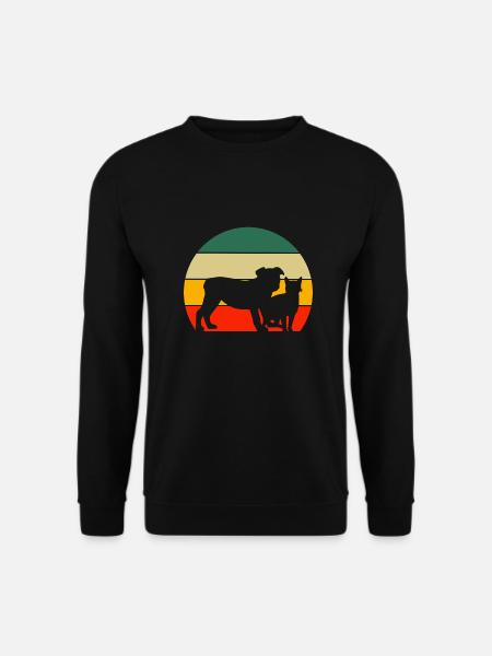 Retro Dog Cat - Unisex Sweatshirt - black