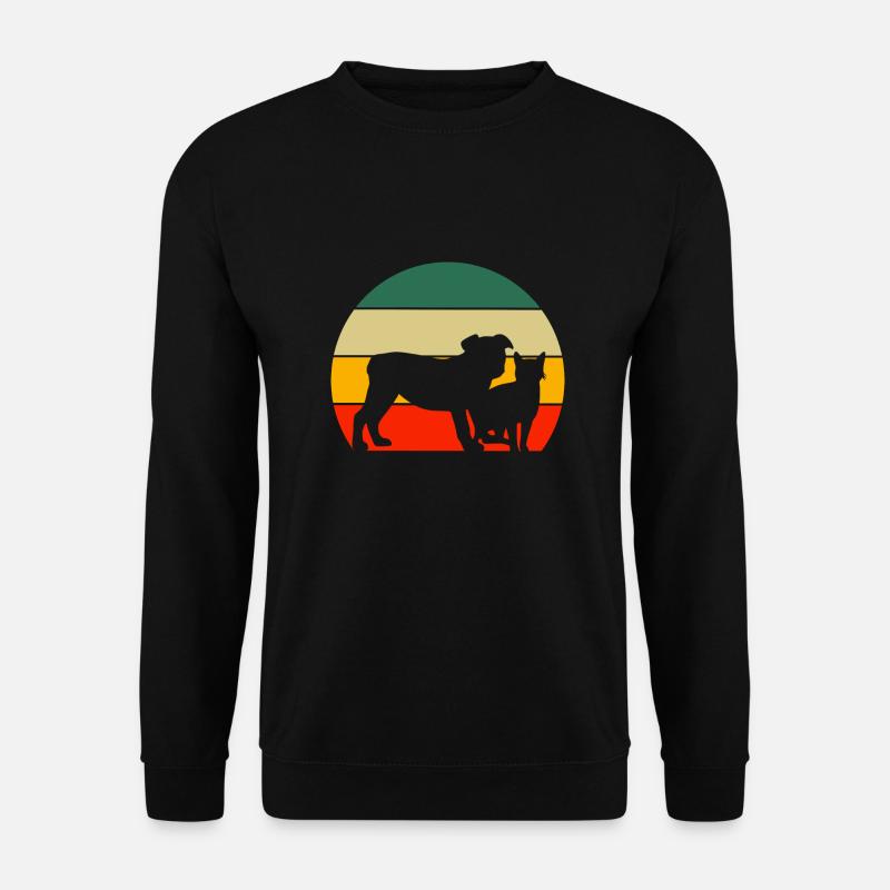 Retro Dog Cat - Unisex Sweatshirt - black