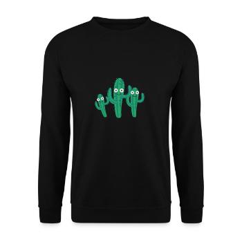 Cactus Family,Mexico,Cacti, Family - Unisex Sweatshirt - black - Front - Alina (178cm) & Michal (187cm)