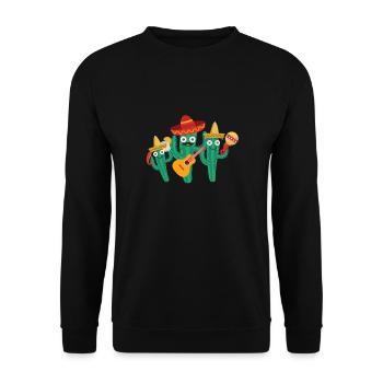 cactus family,Mexico,Mexican,Mariachi - Unisex Sweatshirt - black - Front - Alina (178cm) & Michal (187cm)