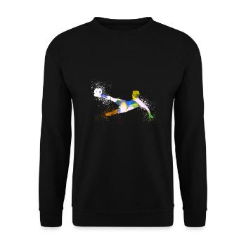 Soccer ,Soccer Soccer, Soccer masculin,graffiti - Sweat-shirt Unisexe - noir - Devant - Alina (178cm) & Michal (187cm)