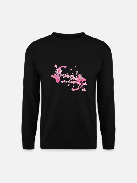 sakura,kirschblüte,blüten,kirschblüte,koi karpfen - Unisex Pullover - Schwarz