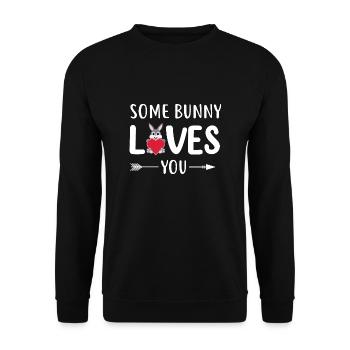 Some Loves You Quotes Animal Pun Funny Easter - Unisex Sweatshirt - black - Front - Alina (178cm) & Michal (187cm)