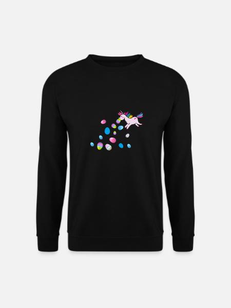 kotzendes einhorn,einhorn,ostern,ostereier - Unisex Pullover - Schwarz