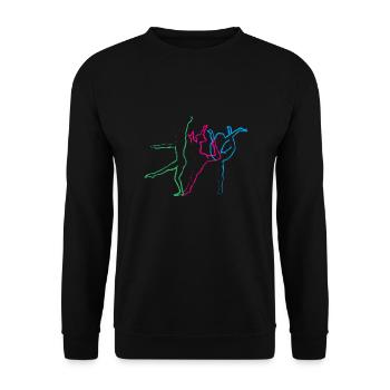 Gymnast, Yoga,Sports,Dancing,Gymnastics,Outline - Unisex Sweatshirt - black - Front - Alina (178cm) & Michal (187cm)