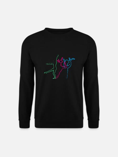 turnerin, yoga,sport,tanzen,gymnastik,outline - Unisex Pullover - Schwarz